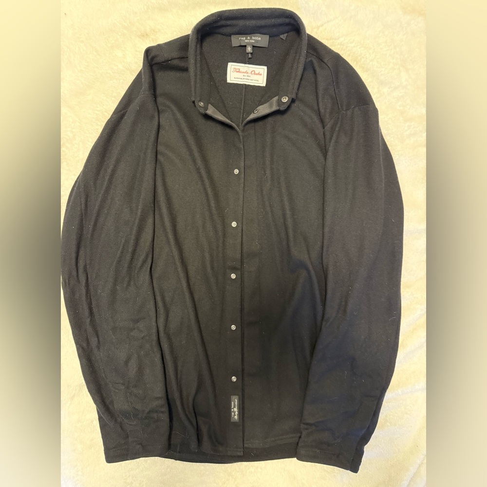 Rag & Bone Black Wool Shirt
